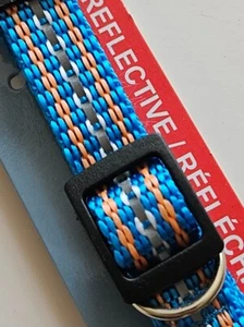 Reflective Polyester Dog Collar - Size: Small / 10" - 16" / Adjustable - Picture 1 of 4