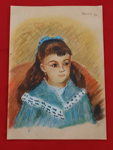 Pierre-Auguste Renoir Drawing on paper (Handmade) signed and stamped vtg art - Picture 1 of 7