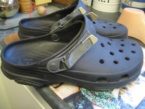 crocs iconic comfort black adjustable straps slider sandals size uk 12 - Picture 1 of 5