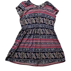 Charlotte Russe Paisley Print Dress Smocked Waist Casual XL - Picture 1 of 13