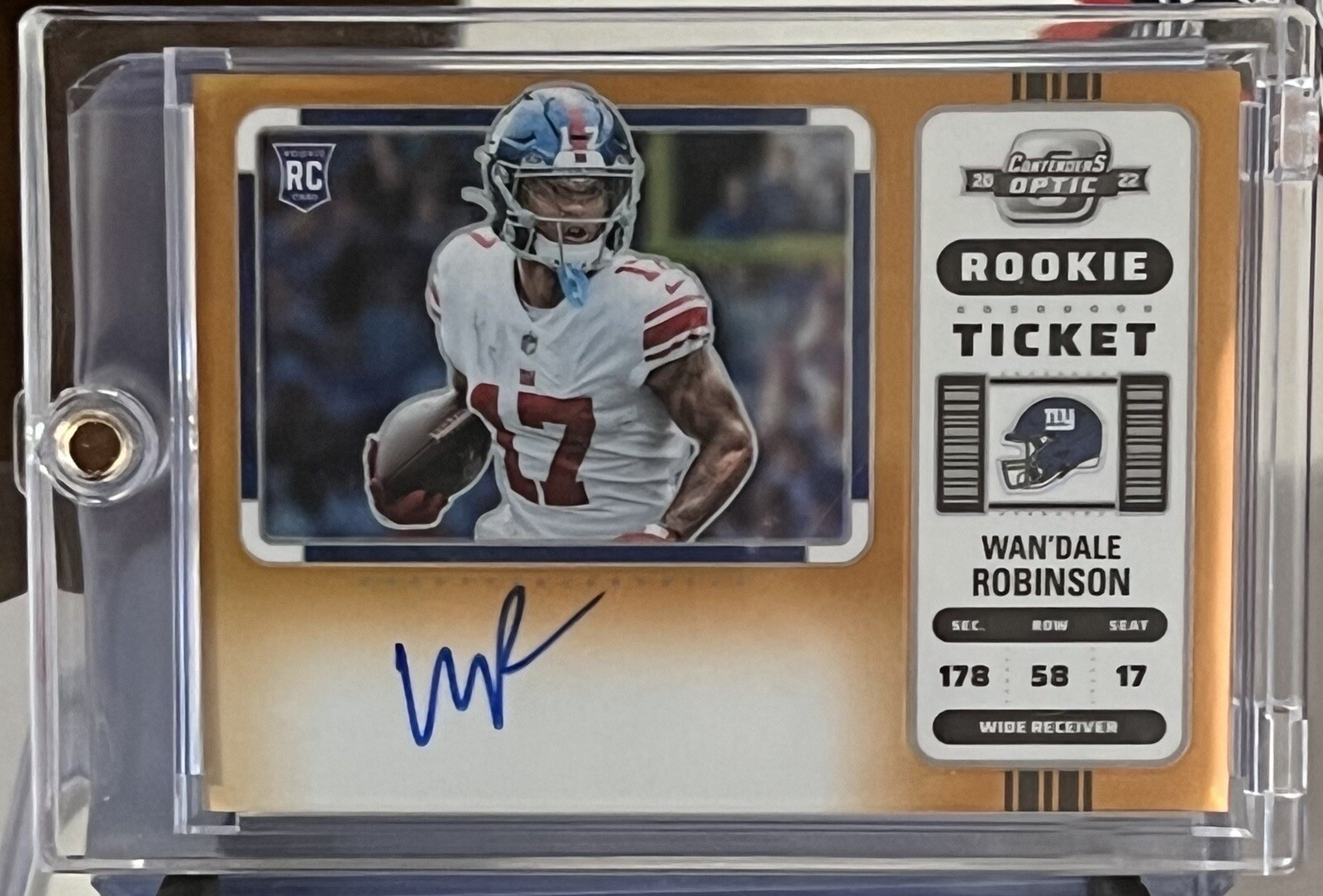 2022 Contenders Optic Wan'Dale Robinson RC Auto Variation Orange /20