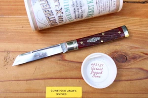 GEC Great Eastern Cutlery Northfield 493121 "Freedom" Jack - Garnet Jig Bone - Picture 1 of 4