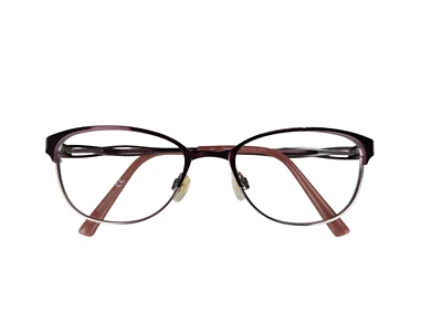 Flexon Claudette 604 Burgundy Silver Eyeglasses Frames 52-18 135 Designer Women - Image 1 of 4