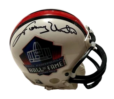 Johnny Unitas Signed HOF Mini Helmet Auto JSA LOA - Colts QB Legend - Image 1 of 4