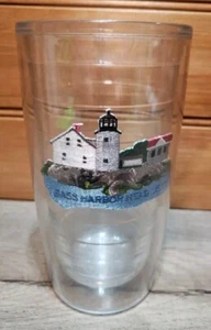 Tervis Embroidered Bass Harbor Head Light Clear Tumbler 16 oz. Pre-owned VG - Picture 1 of 8