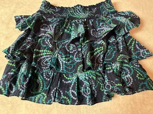 Girls OLD NAVY Ruffled Skirt /w Lining - Navy w/ Paisley's & Glitz Grls Sz 14 - Picture 1 of 7