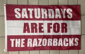 Bandera de fútbol americano de Arkansas ENVÍO GRATUITO los sábados son para The Razorbacks NCAA EE. UU. 3x5 - Imagen 1 de 1
