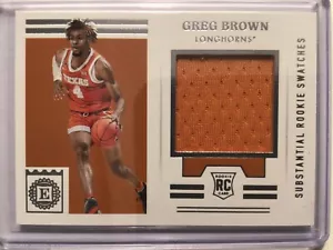 Pack to Plastic 2021 Chronicles Draft Picks Substantial Swatches Greg Brown RC - Picture 1 of 2