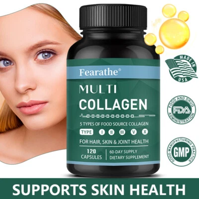 FEARATHE Capsule Multicollagene - Peptidi Proteici Idrolizzati - Tipo I, II, III, V, X