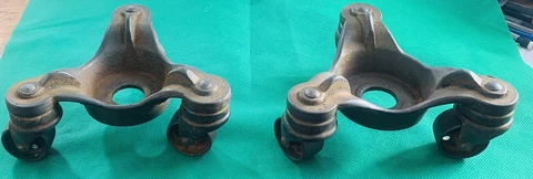 Steampunk antique hardware Industrial furniture steel caster wheels Dolly 1.25” Cover