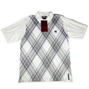 NWT Southpole Short Sleeve Polo Shirt Mens L Geometric - Picture 1 of 9