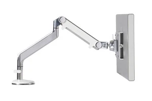 Brazo de monitor Humanscale M2 - montaje a perno aluminio pulido con borde blanco - Imagen 1 de 1