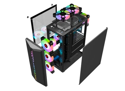 Midi Tower PC Glas Gaming ATX Micro-ATX Mini-ITX Gehäuse Gamer USB 3.0 Honor - Bild 1 von 4