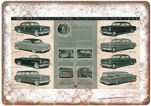 1953 Plymouth Vintage Auto Advertisement Retro Look Metal Sign AN1493 - Picture 1 of 1