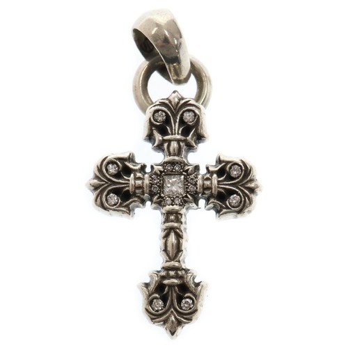 CHROME HEARTS CROME HEARTS FILIG CROSS XSM W BALE P D Filigree Cross XS Bail Pave Usatof