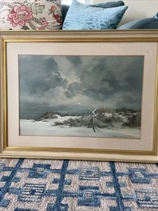 Vtg Carolyn Blish Seascape Signed Framed Print 896/1000 - Picture 1 of 7