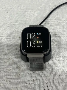 Fitbit Versa 2 Activity Tracker With Adjustable Metal Band & USB Charger - Picture 1 of 6
