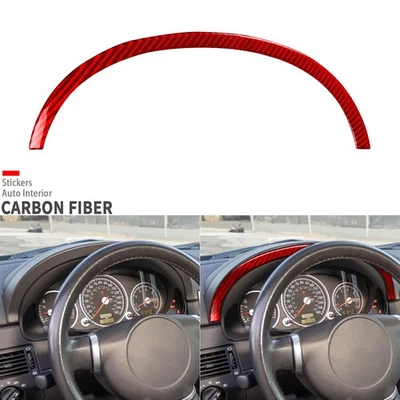 Red Carbon Fiber Dashboard Speedometer Cover Trim For Chrysler Crossfire 2003-08 - Image 1 of 4