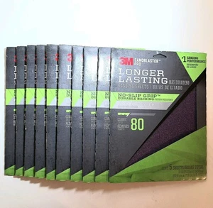 (50ct) 3M SandBlaster Pro, Coarse 80-Grit Sheet Sandpaper 9" x 11" FREE SHIPPING - Picture 1 of 7