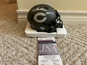 Dick Butkus Signed HOF 79 Chicago Bears Salute To Service Mini Helmet With A COA - Picture 1 of 4