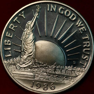 Uncirculated Proof 1986-S Statue of Liberty Clad Comm Half Dollar - Image 1 of 2