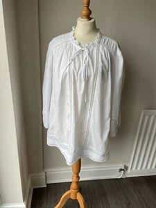 NEW LOOK CURVES WHITE COTTON BOHO STYLE TOP SIZE 24 3/4 Sleeves. - Picture 1 of 7