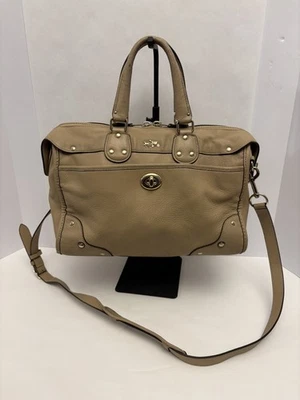 Bolso de mano COACH de cuero de grano rígido en bolso bandolera de hombro desnudo 33689 Foto 1 de 4