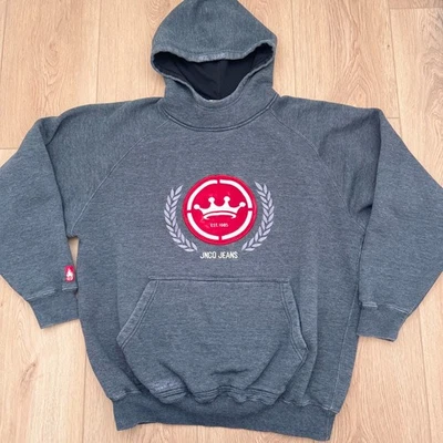 Sudadera con Capucha JNCO Jeans Corona Logo Bordada Vintage Años 90 Y2K Talla XL Foto 1 de 4