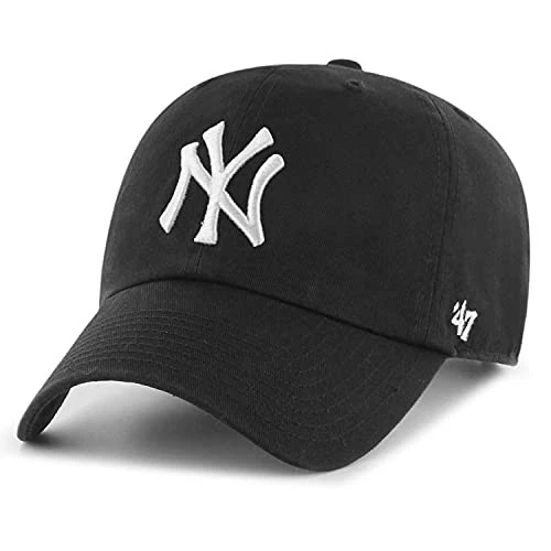 '47 Clean Up New York Yankees OSF Black Adjustable Strap Cap BRG-W17GWS-BKD