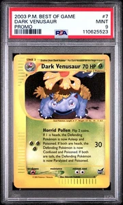 2003 POKEMON BEST OF GAME PROMO #7 DARK VENUSAUR PSA 9 - Picture 1 of 2