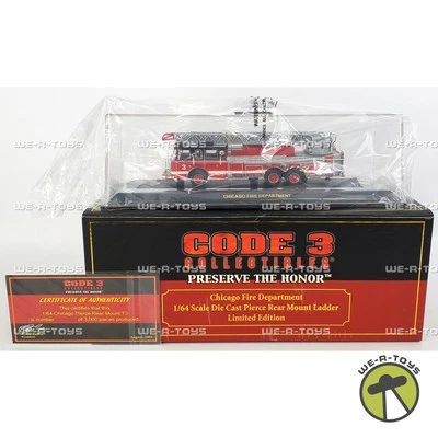 Code 3 Preserve the Honor Chicago Pierce Rear Mount Ladder T3 Vehicle #12919 - Image 1 of 4