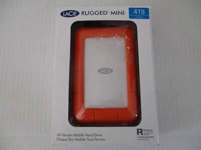 LaCie Rugged Mini USB 3.0 4TB tragbare Externe Festplatte Orange 9000633- - Bild 1 von 4
