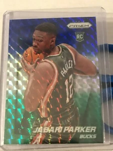 2014-15 PANINI PRIZMI JABARI PARKER RC PRIZM REFRACTOR BLUE WHITE GREEN CELTICS - Picture 1 of 2