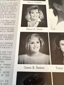 GWEN STEFANI High School Jahrbuch 1987 Loara Anaheim Seaxe John Spence kein Zweifel - Bild 1 von 24