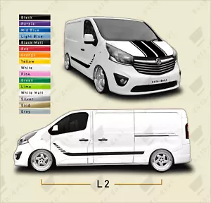 Fits Vauxhall Opel Vivaro L2 LWB - Stripe Kit *Both Sides + Front* Motorhome Van - Picture 1 of 18