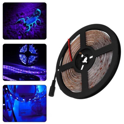 5M Waterproof LED Light Strip Flexible 300LEDs Purple Back Light UV Ultraviolet - Image 1 of 4