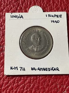 INDIA 1 RUPEE 1990 - Dr. AMBEDKAR - Picture 1 of 4