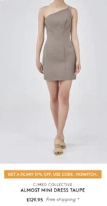 C/meo Collective Almost Mini Dress Size 8 Rrp £130  - Picture 1 of 4