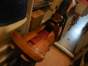 SILLA DE CABALLO RARA ANTIGUA RÚSTICA ECUESTRE TALLADA A MANO MADERA MACIZA - Imagen 1 de 24