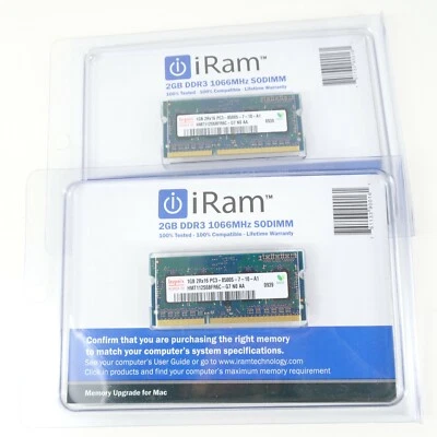 Pair Hynix Korea 1GB 2Rx16 PC3 8500S-7-10-A1 DDR3 SDRAM HMT112S6BFR6C-G7  - Image 1 of 3