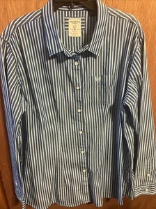 PANHANDLE Dress Shirt Women's XXL Blue Stripe Button Down Long Sleeve - Picture 1 of 5