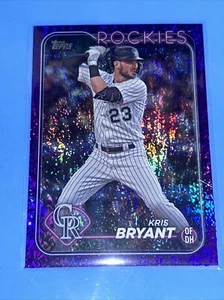 2024 Topps Kris Bryant Purple Foil /799 Rockies 🔥COLOR MATCH🔥MINT Pack Fresh - Picture 1 of 7