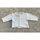 Pull cardigan blanc vintage Renzo Pointelle - 9 mois