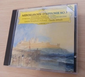 Mendelssohn: Symphonie no 3 "Scottish", Ouvertüre Abbado,AUDIO CD, TESTED,DDD Ex - Imagen 1 de 6