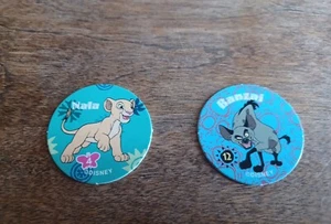 Set Of 2 1994 Chex Disney's The Lion King Pogs #4 Nala #12 Banzai - Picture 1 of 4
