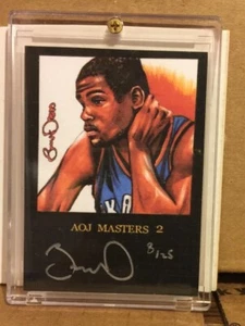 Tarjeta litográfica Kevin Durant 2010 AOJ Masters boceto artista Jonathan Gordon automático #8/25 - Imagen 1 de 1