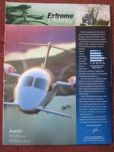 10/2001 PUB RINALDO PIAGGIO AVANTI P180 ITALIAN EXECUTIVE AIRCRAFT ORIGINAL AD - Foto 1 di 1