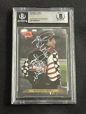 RICHARD PETTY 1993 ACTION PACKED SIGNED AUTOGRAPHED CARD BECKETT BAS AUTHENTIC - Image 1 of 2