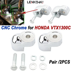 Abrazadera elevadora de manillar de motocicleta cromada montaje de tocho para Honda VTX1300C 2004-2009 - Imagen 1 de 8