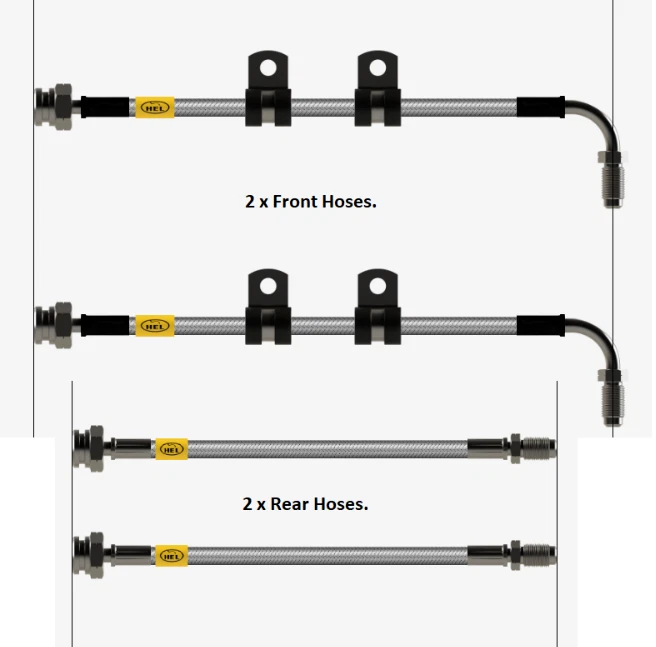 KIT COMPLETO mangueras de líneas de freno HEL para pinzas Brembo 3,5 Nissan 350Z 2002-2009 Foto 1 de 1